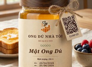 Hũ mật ong dú nguyên chất dùng mỗi ngày cùng bữa sáng