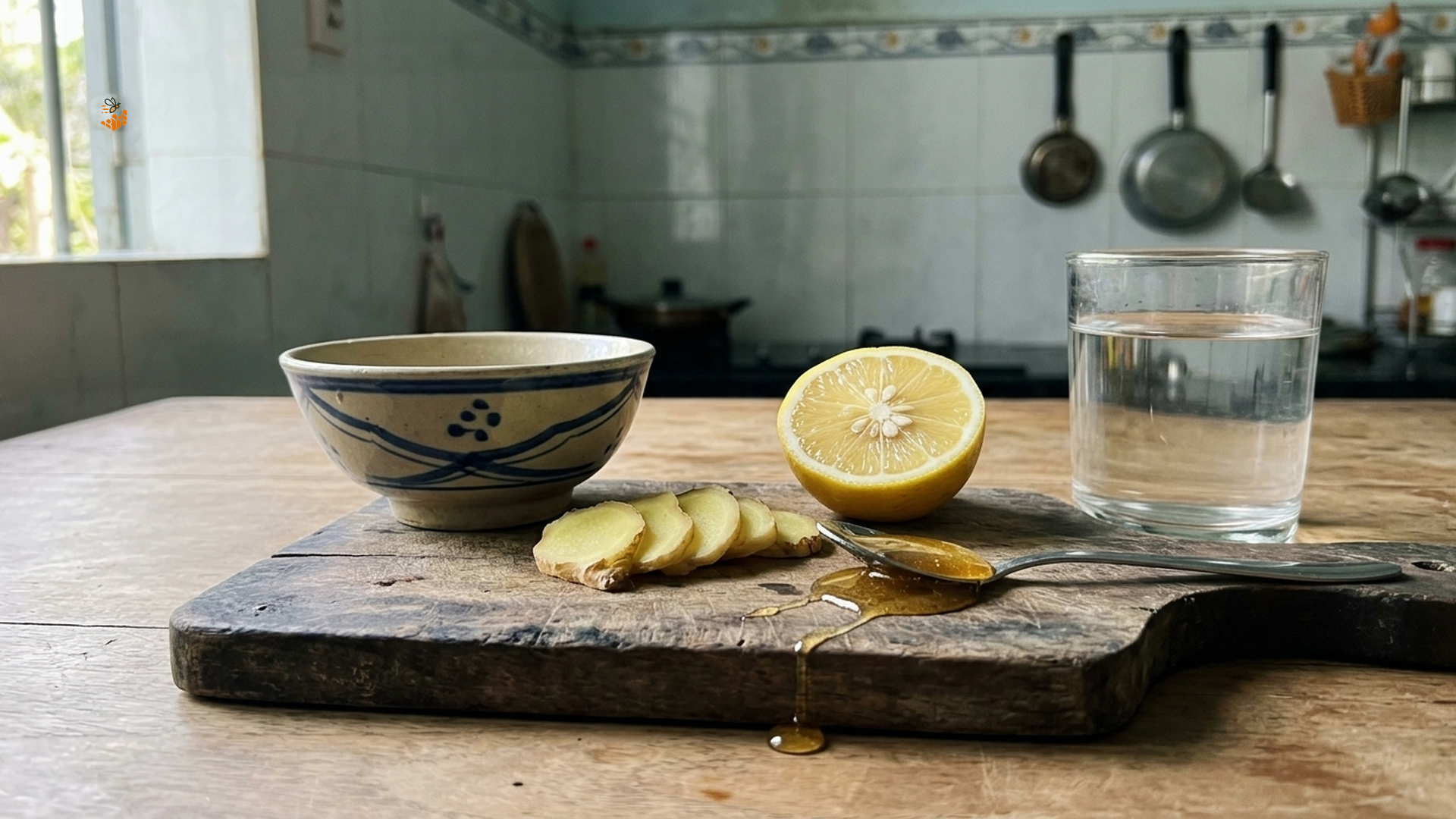 Nguyên liệu pha mật ong dú gừng chanh hỗ trợ giảm cân buổi sáng